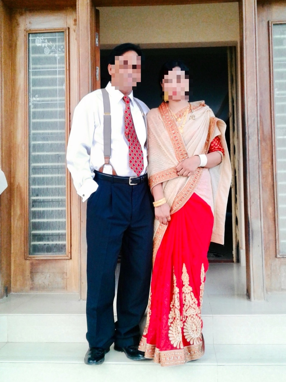 Saree Red and Gold Embroidered